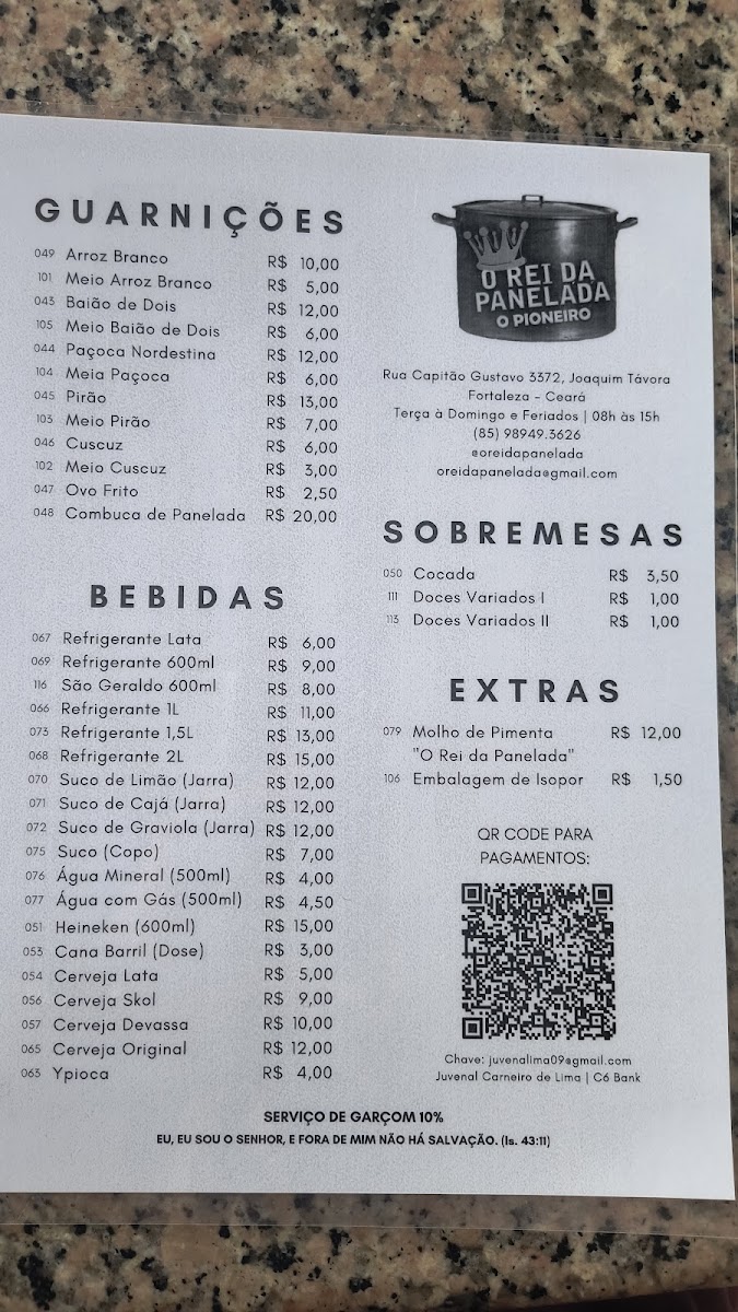 Menu O Rei Da Panelada-1