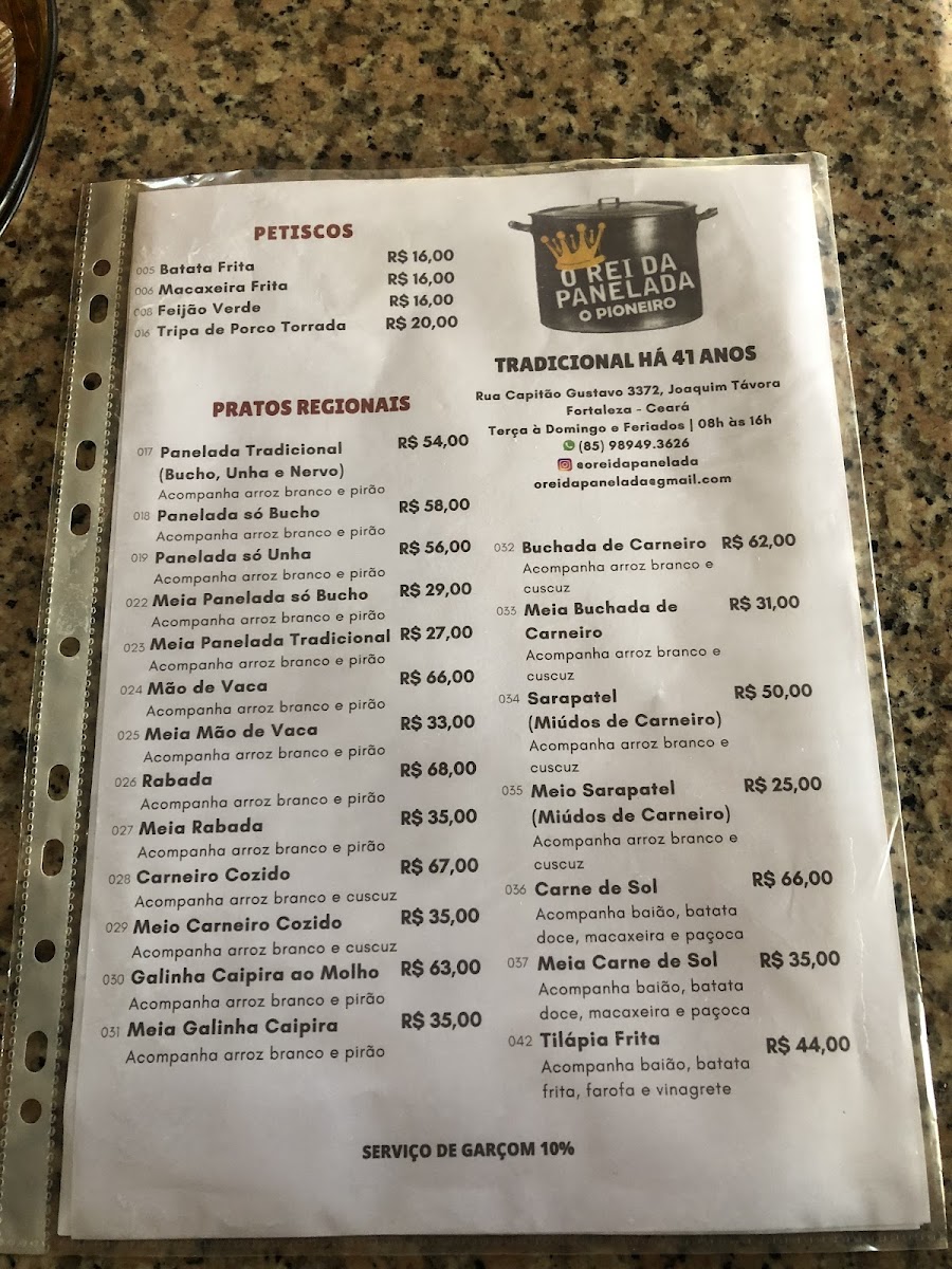 Menu O Rei Da Panelada-10